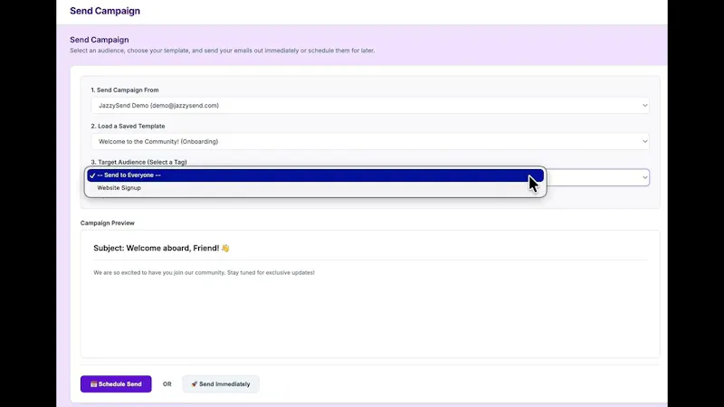 JazzySend screenshot 1 (video preview)