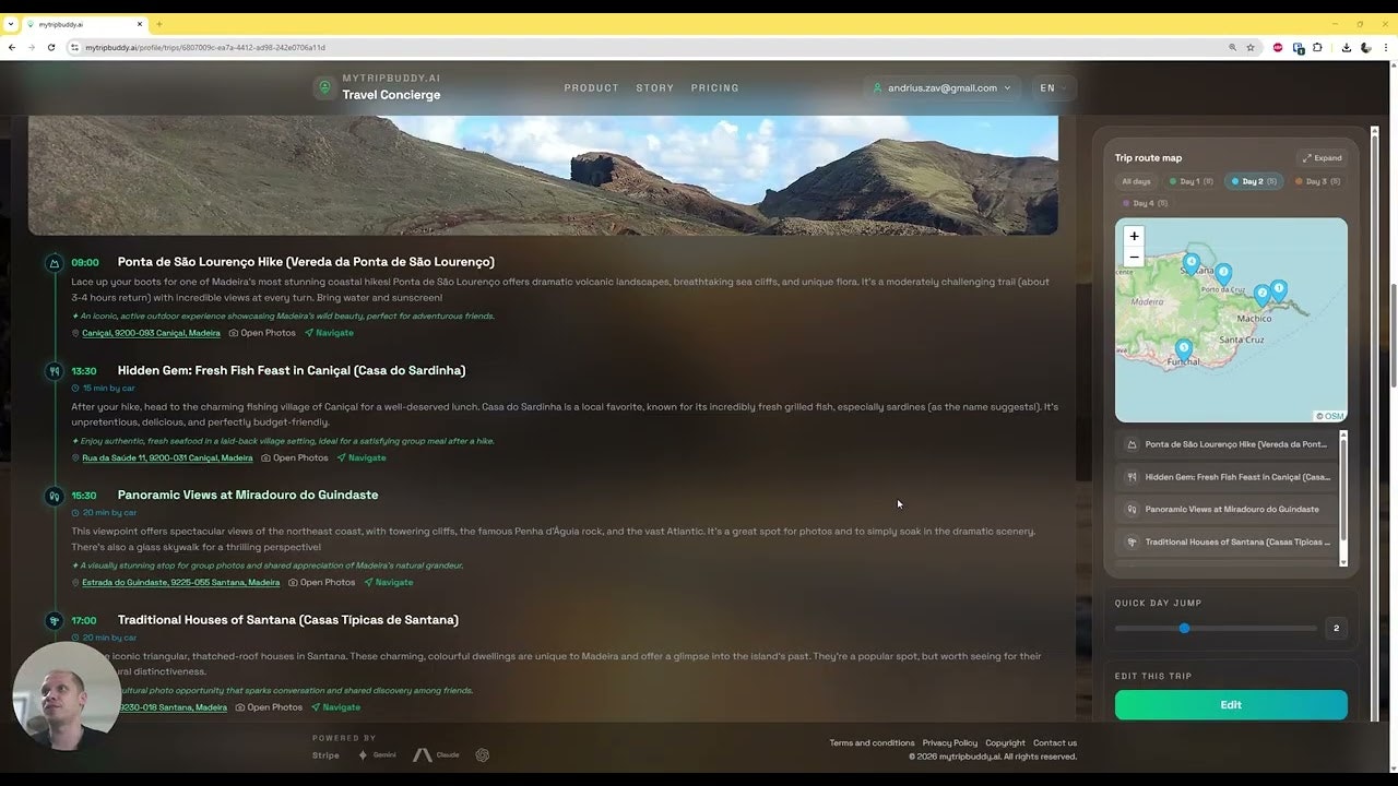 AI Trip planner with great features gallery image