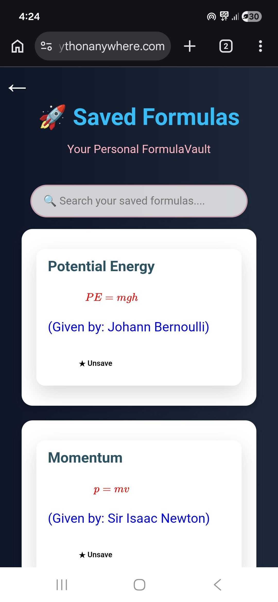 FormulaVerse — Explore Physics gallery image
