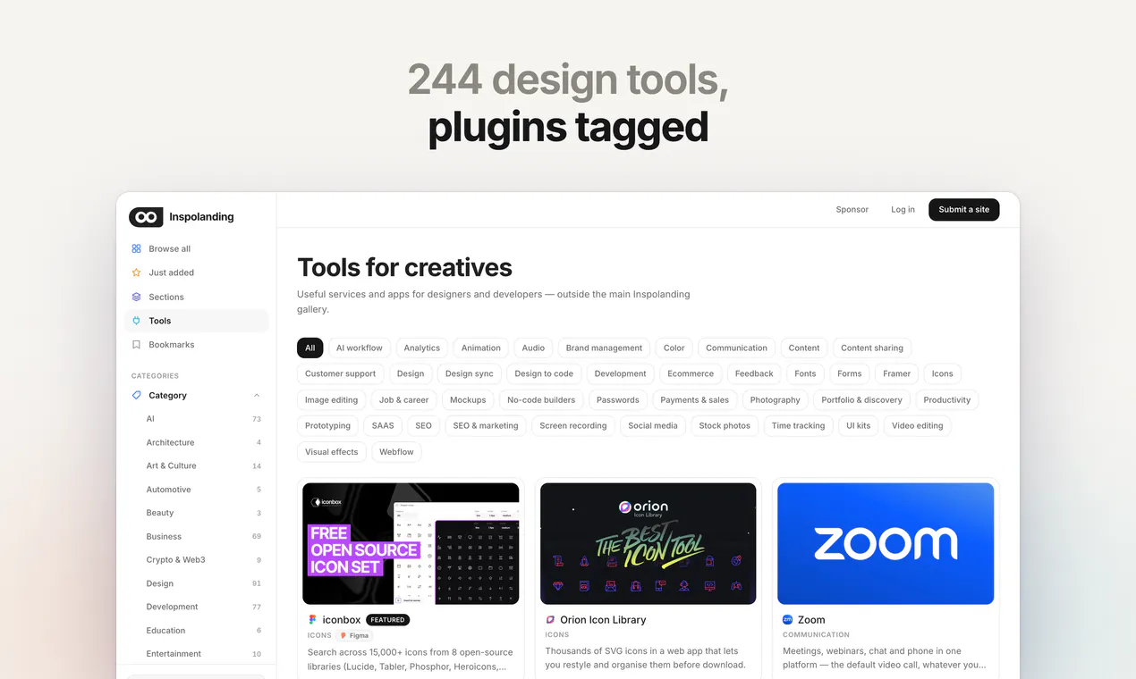 Landing page inspiration gallery image