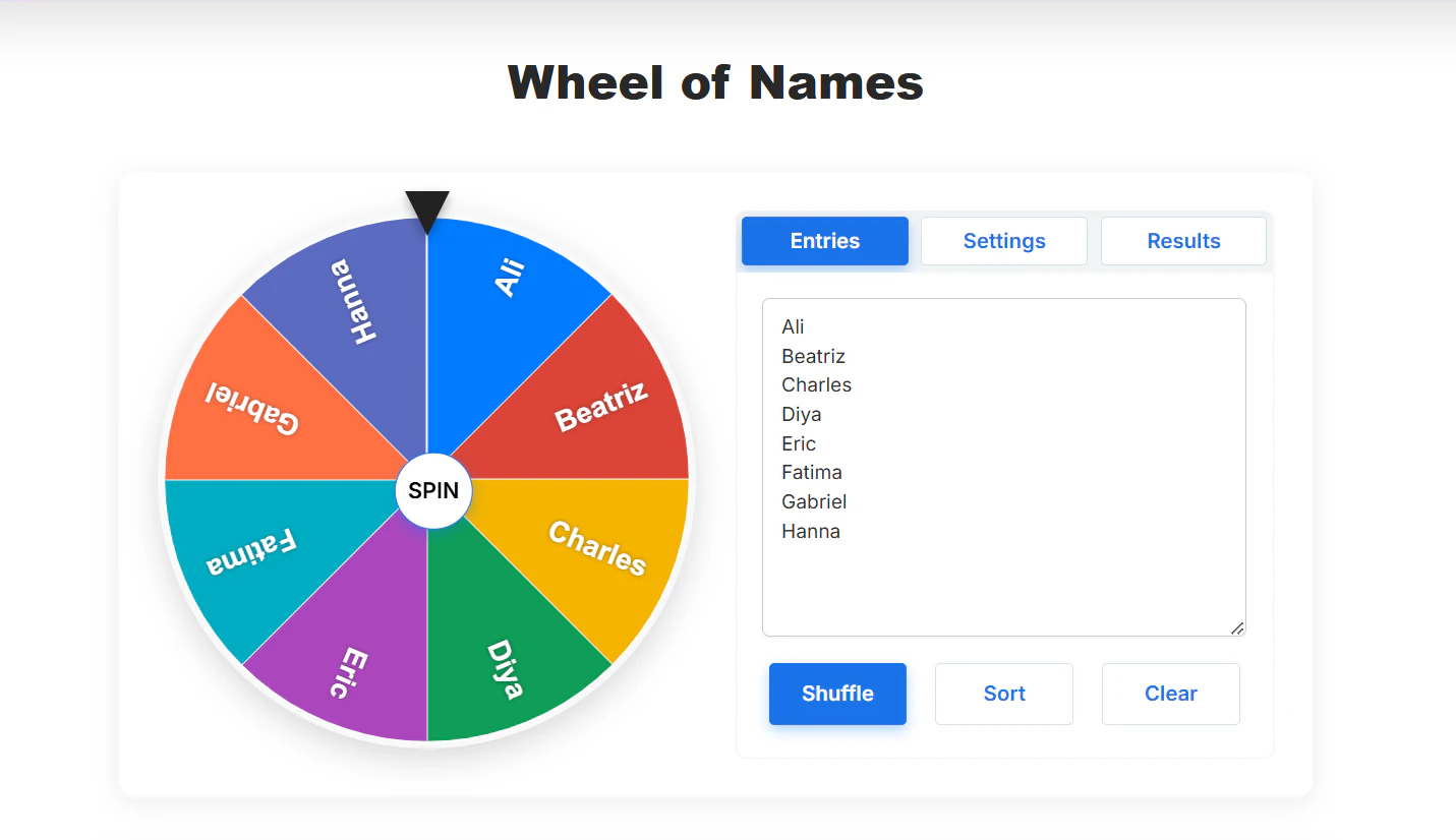 Wheel of Names – Free Random Picker  截图 2