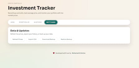 Crypto Investment Tracker gallery image