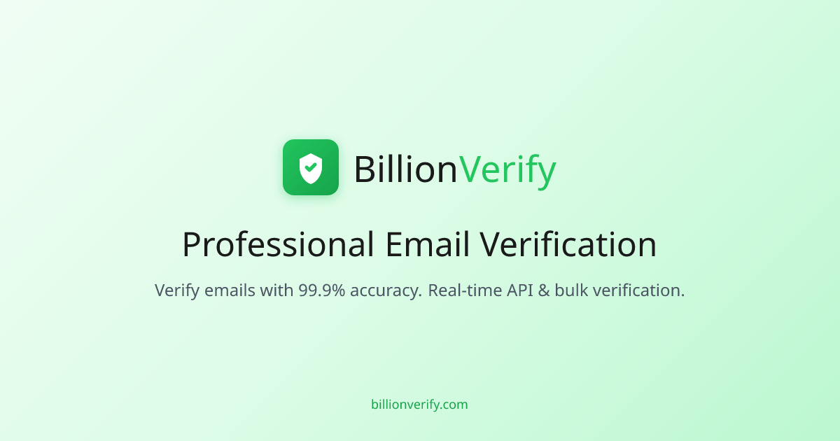BillionVerify - Main product screenshot demonstrating key features and user interface