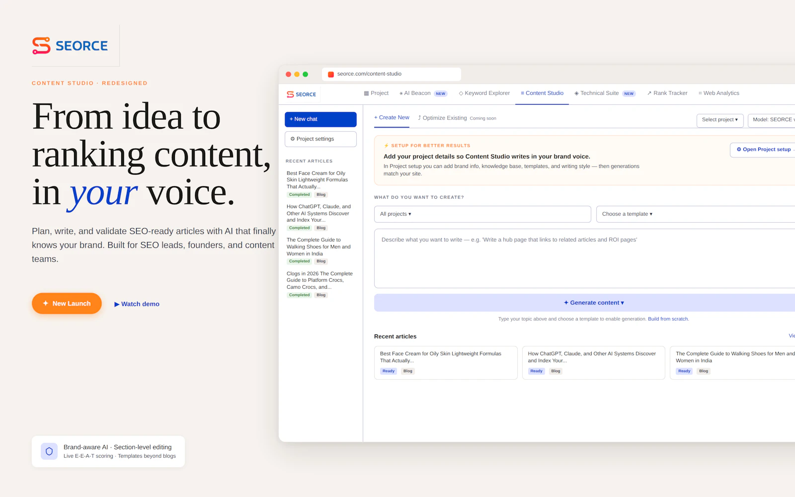 SEORCE - Content Studio  screenshot 7