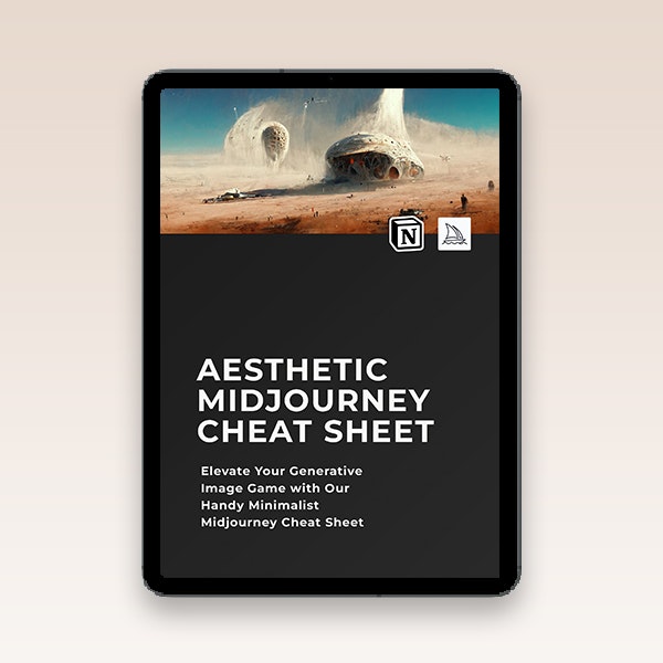 ورقة الغش الجمالية Midjourney
