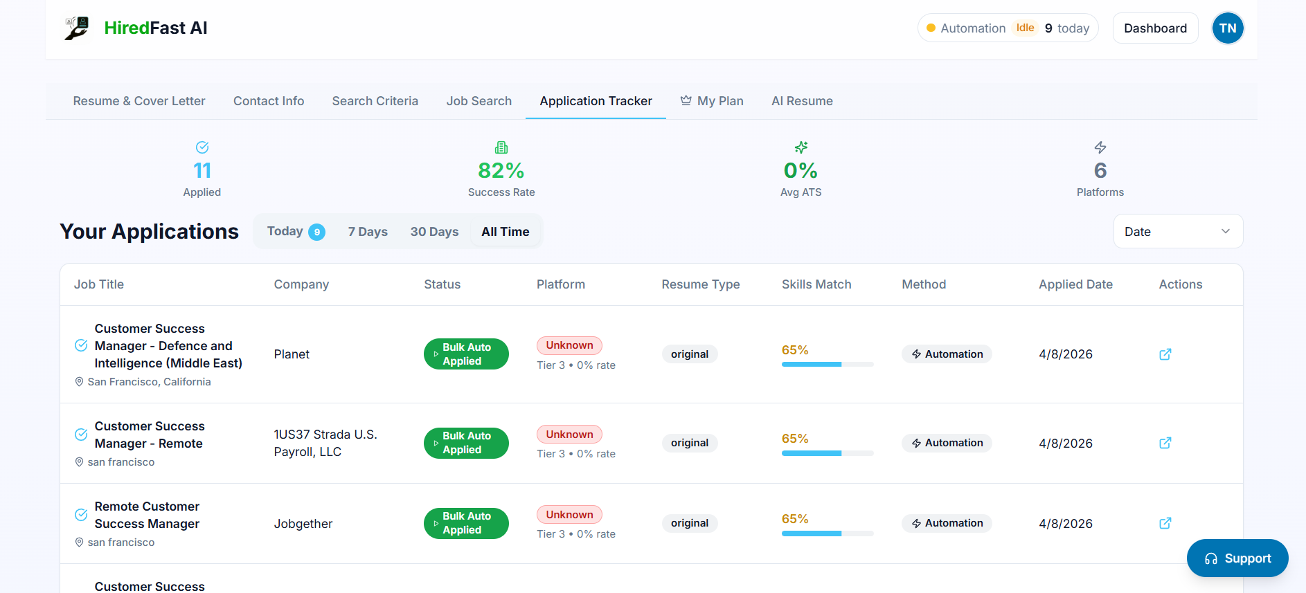 AI-powered job search automation engine gallery image