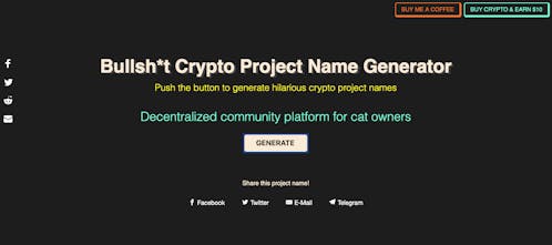Crypto Project Name Generator Generate Hilarious Crypto Project