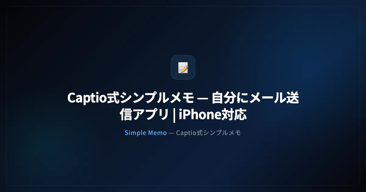 Banner del producto Captio式シンプルメモ