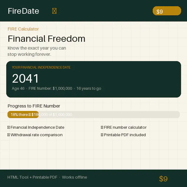 FireDate – FIRE Calculator