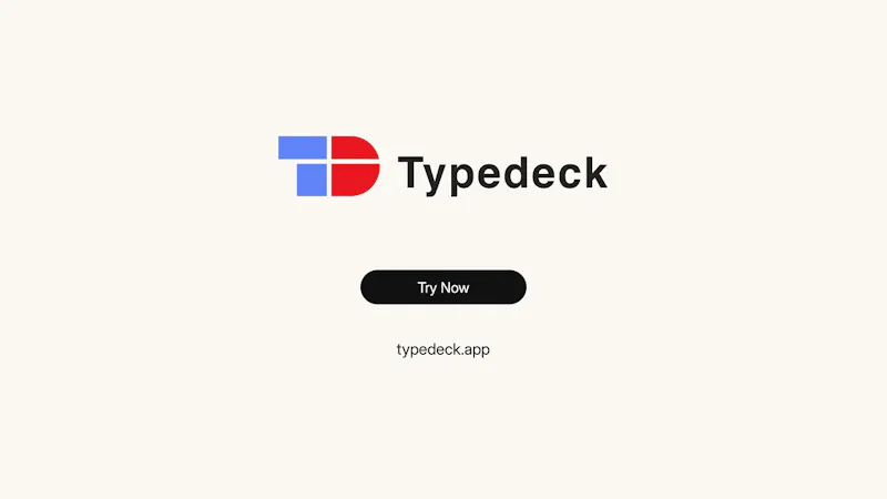 Typedeck screenshot 1 (video preview)