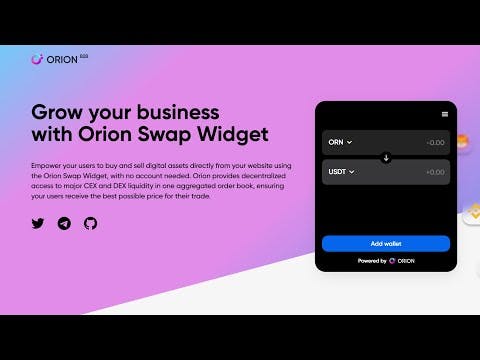 Orion Swap Widget - Defi Trading Widget media 1