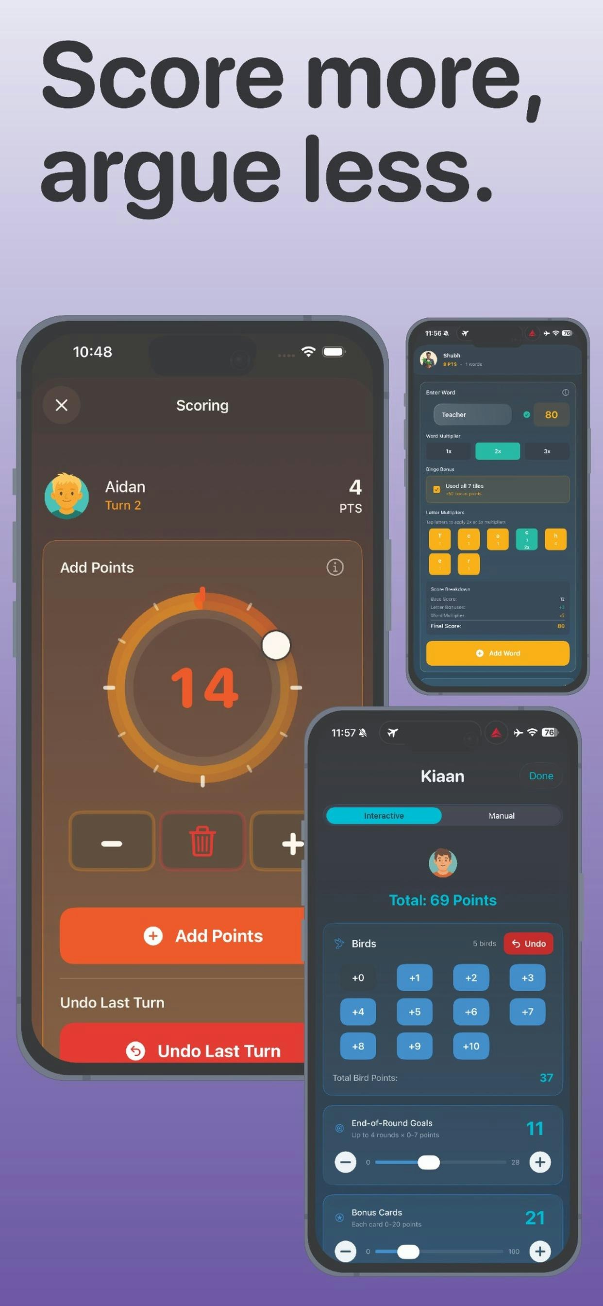 Scorely - Main screenshot showing features and interface