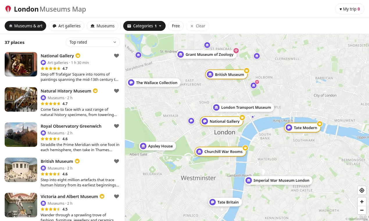 London Tourist Map gallery image