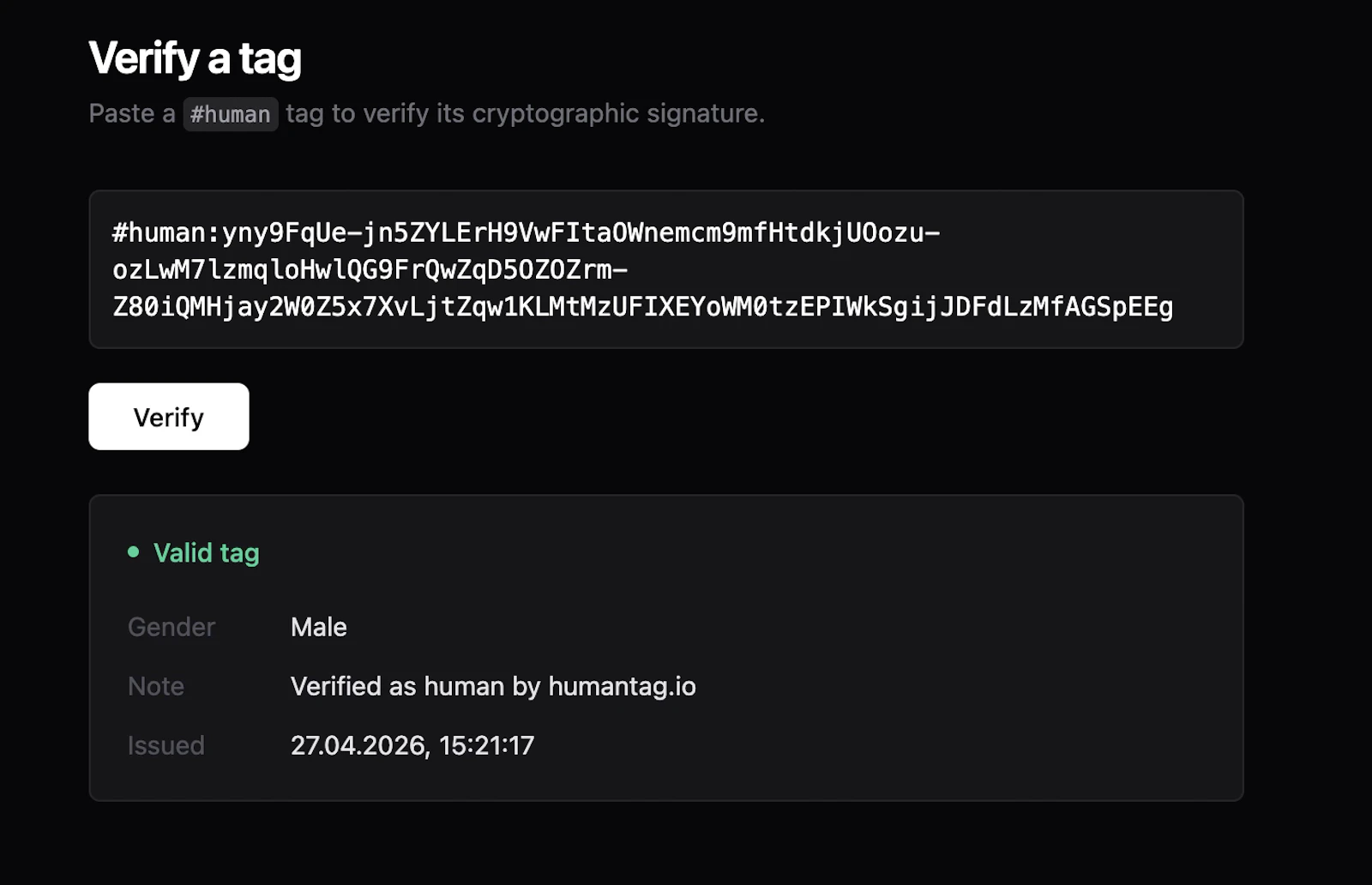humantag.io screenshot 2