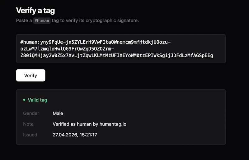 humantag.io screenshot 2