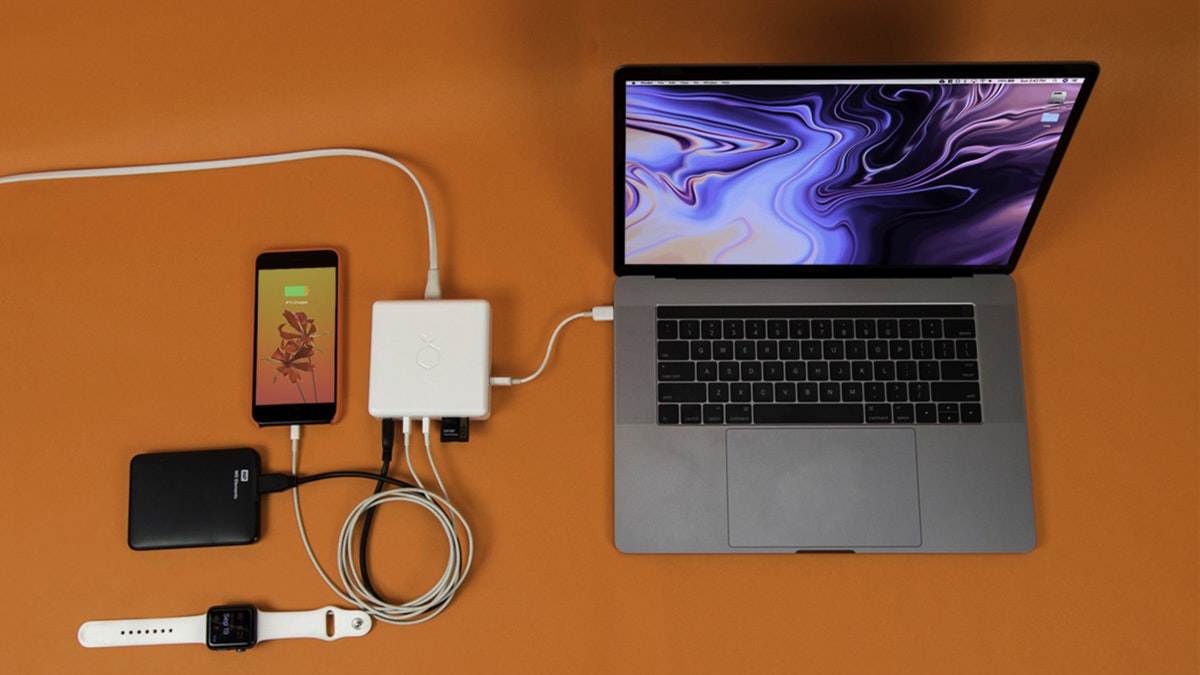 Orange Charger USB-C Hub gallery image