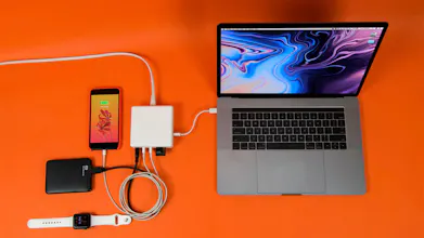 Orange Charger USB-C Hub gallery image