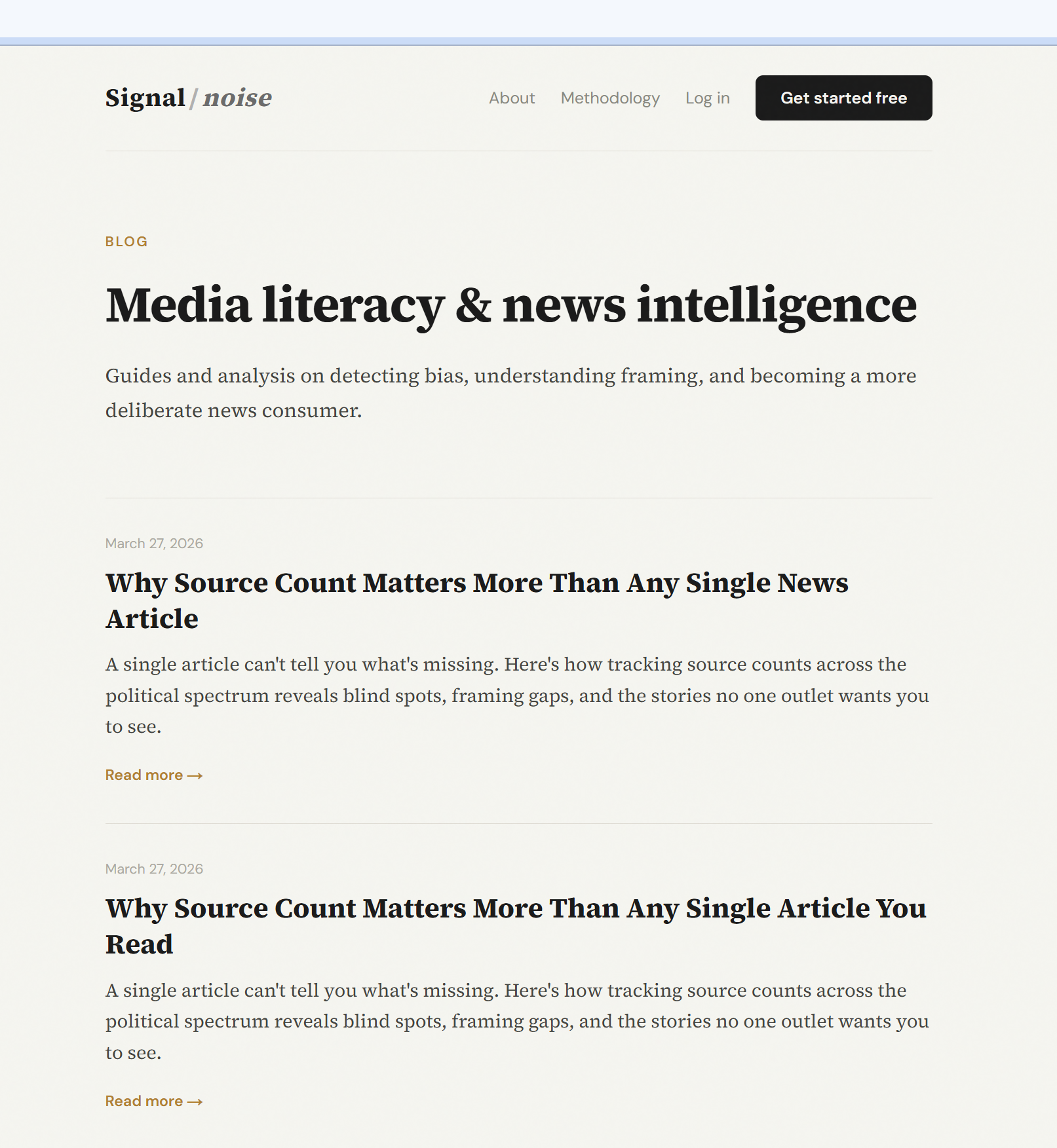 Signal/noise gallery image