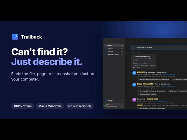 Trailback for Mac & Windows gallery image