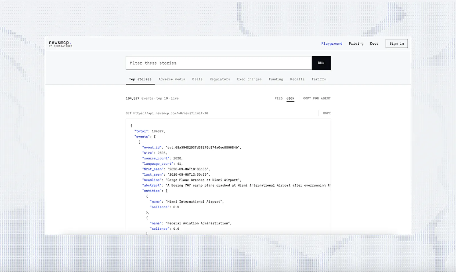 NewsMCP screenshot 3