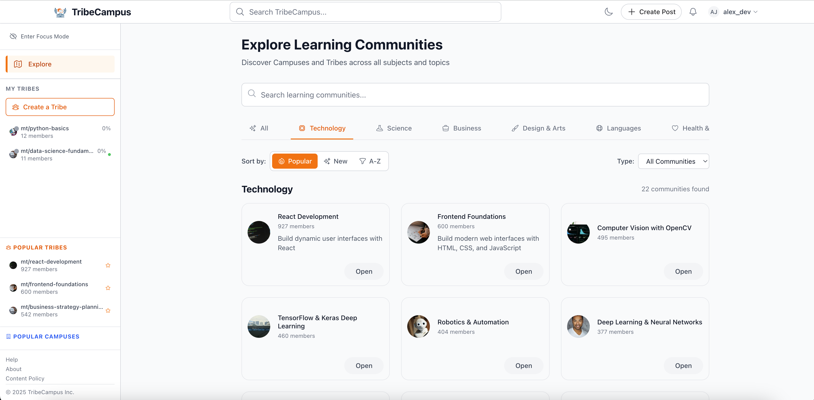 Tribecampus - Een sociaal leerplatform geïnspireerd door Reddit media 6