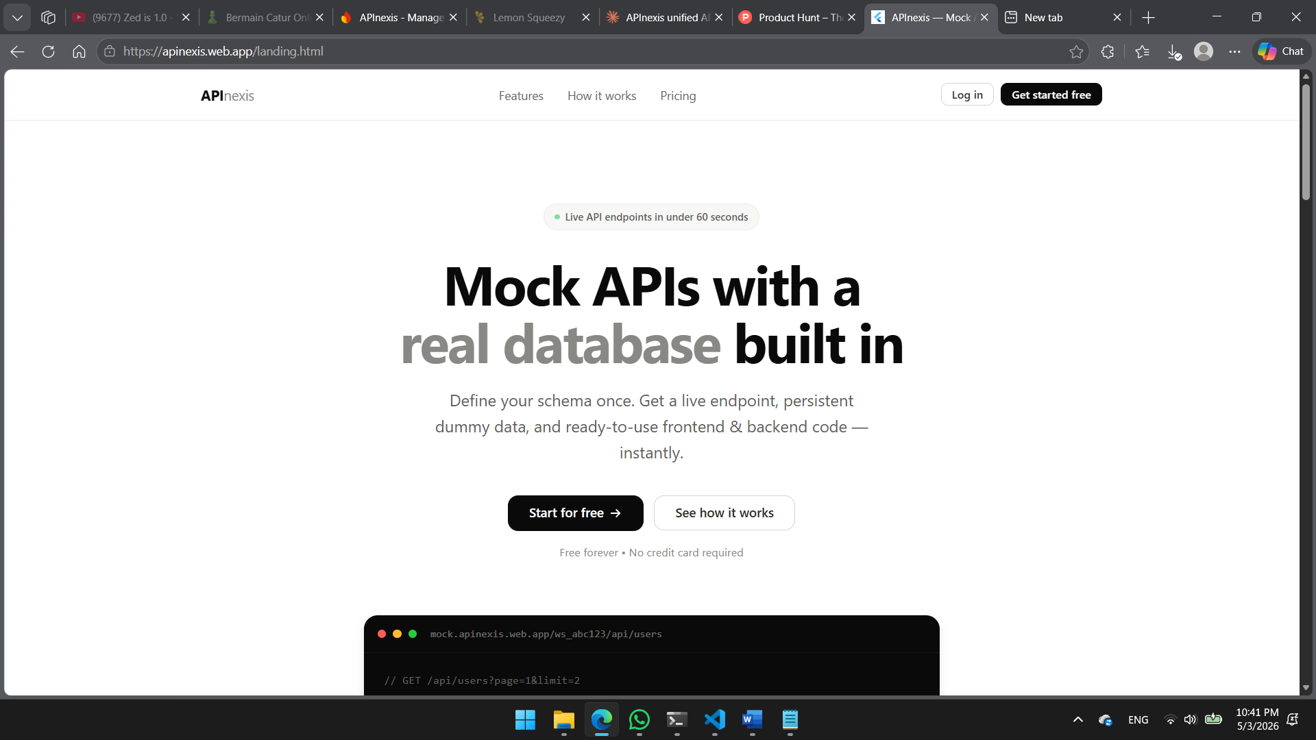 APInexis — Mock API Platform gallery image
