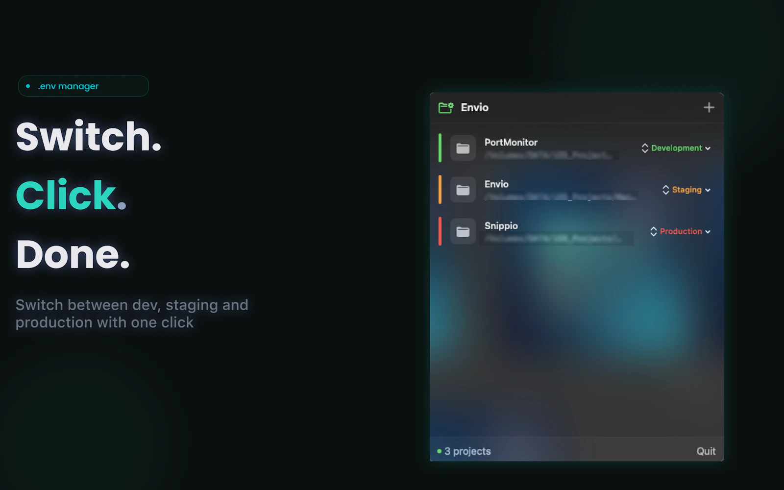Envio - .env Manager screenshot 2