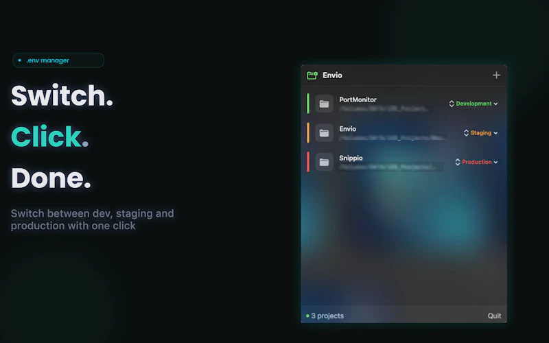 Envio - .env Manager screenshot 2