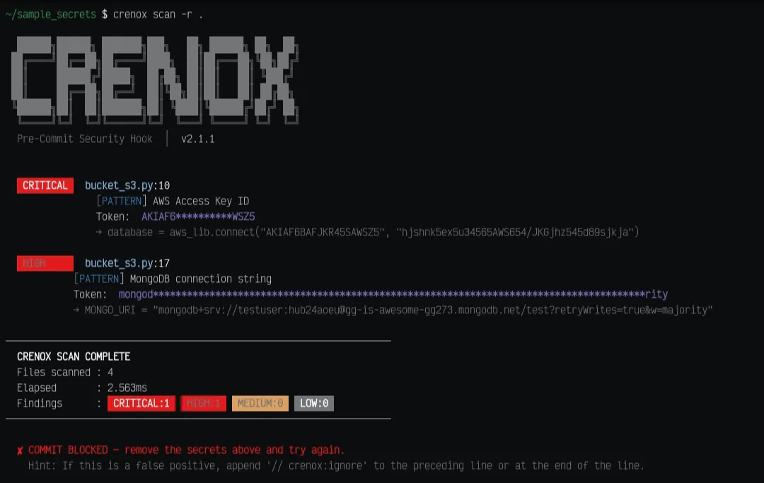 ​Crenox Secret Scanner gallery image