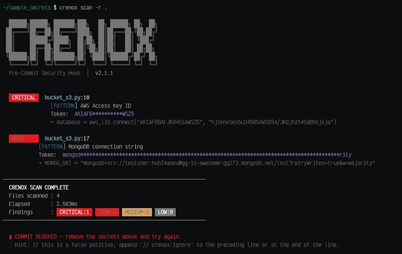 ​Crenox Secret Scanner screenshot 2