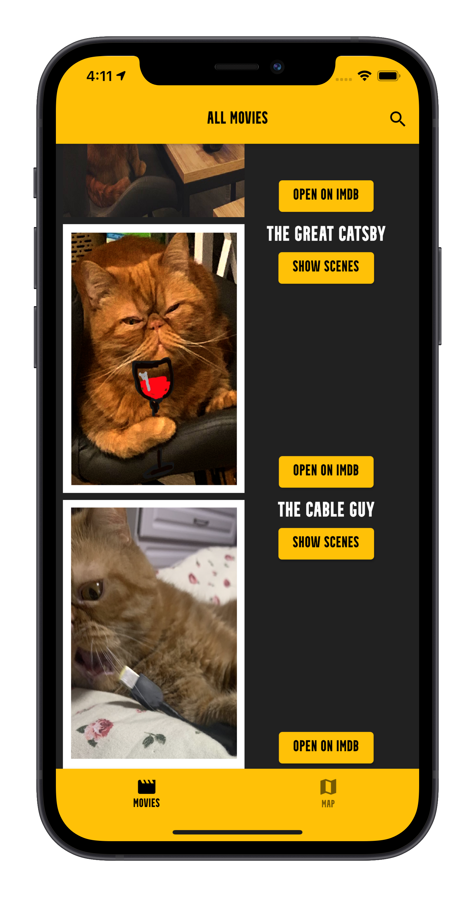 Map and movies gallery image