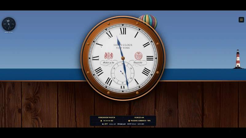 Ship's Clock Maritime Bells app screenshot 1 (video preview)