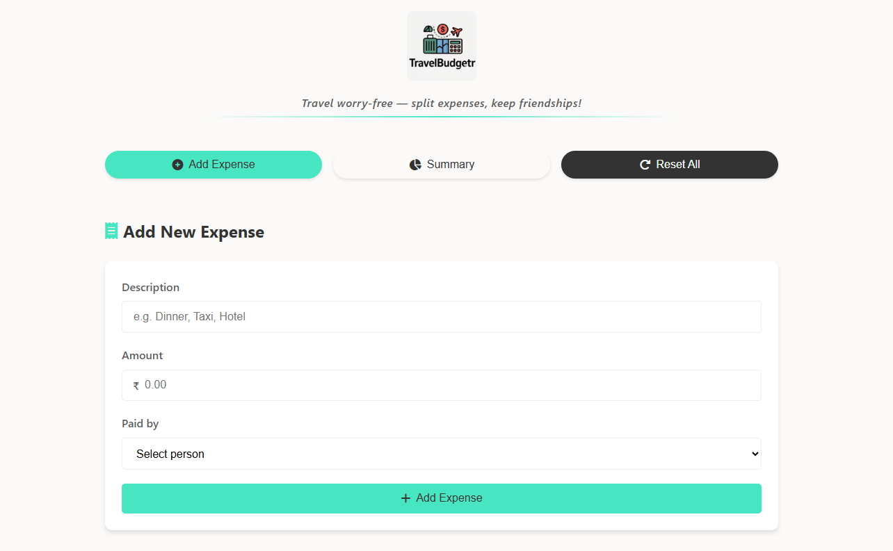 TravelBudgetr - Travel worry-free — split expenses, keep friendships! media 3