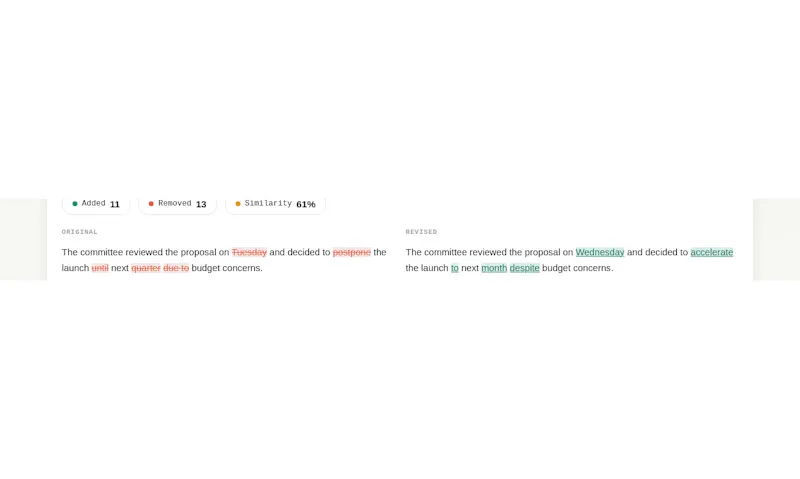 Draft Diff & Revision Checker screenshot 6