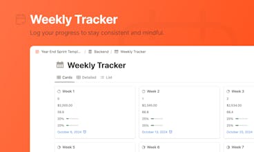 Year End Sprint Notion Template gallery image