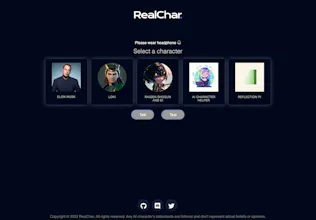 RealChar. - Your Realtime AI Character gallery image
