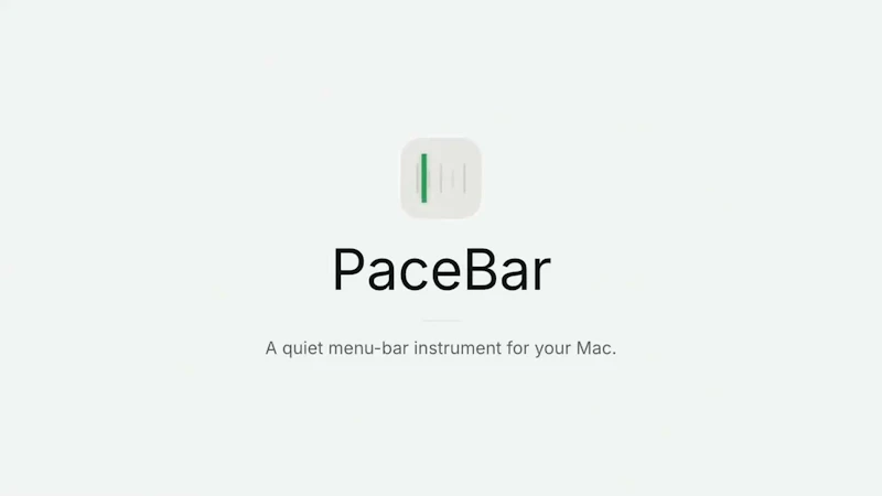 PaceBar screenshot 1 (video preview)