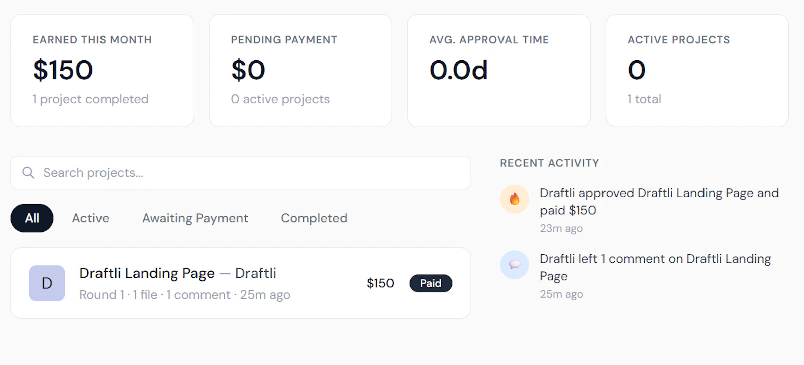 Draftli - Client review & payment as one screenshot 4