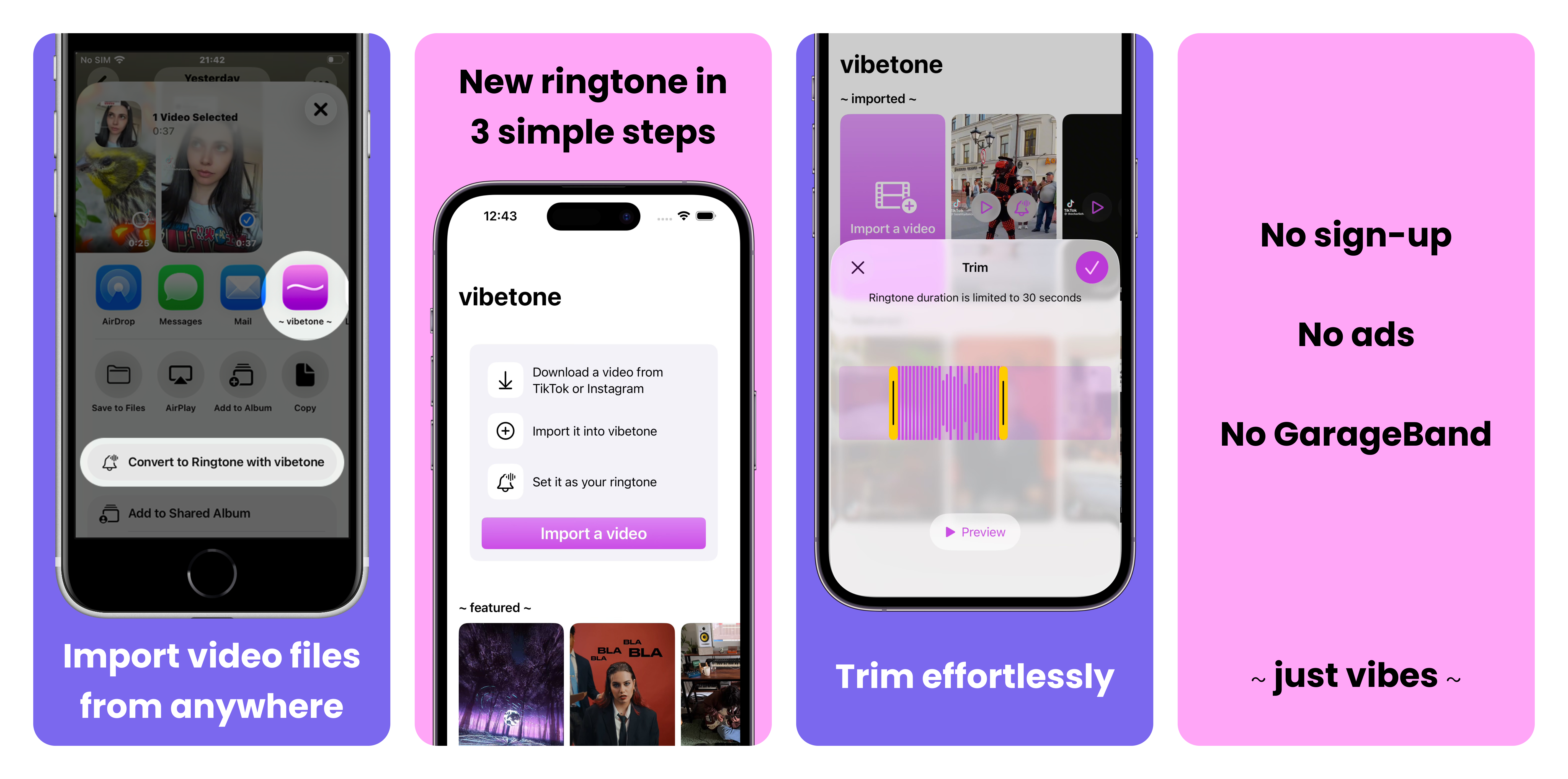 ~ vibetone ~ - Main product screenshot demonstrating key features and user interface