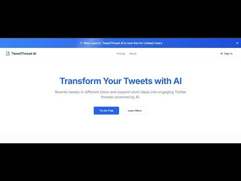 TweetThreadAI: tweets & threads using AI gallery image
