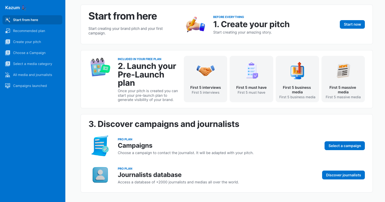 Kazum - Your AI PR assistant - Get your brand in front of thousands of journalists media 3