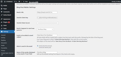 WordPress to Mautic Post Publisher gallery image