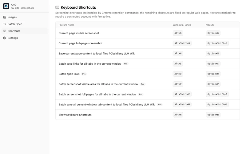 AltG - Web Page Screenshots & Markdown screenshot 5