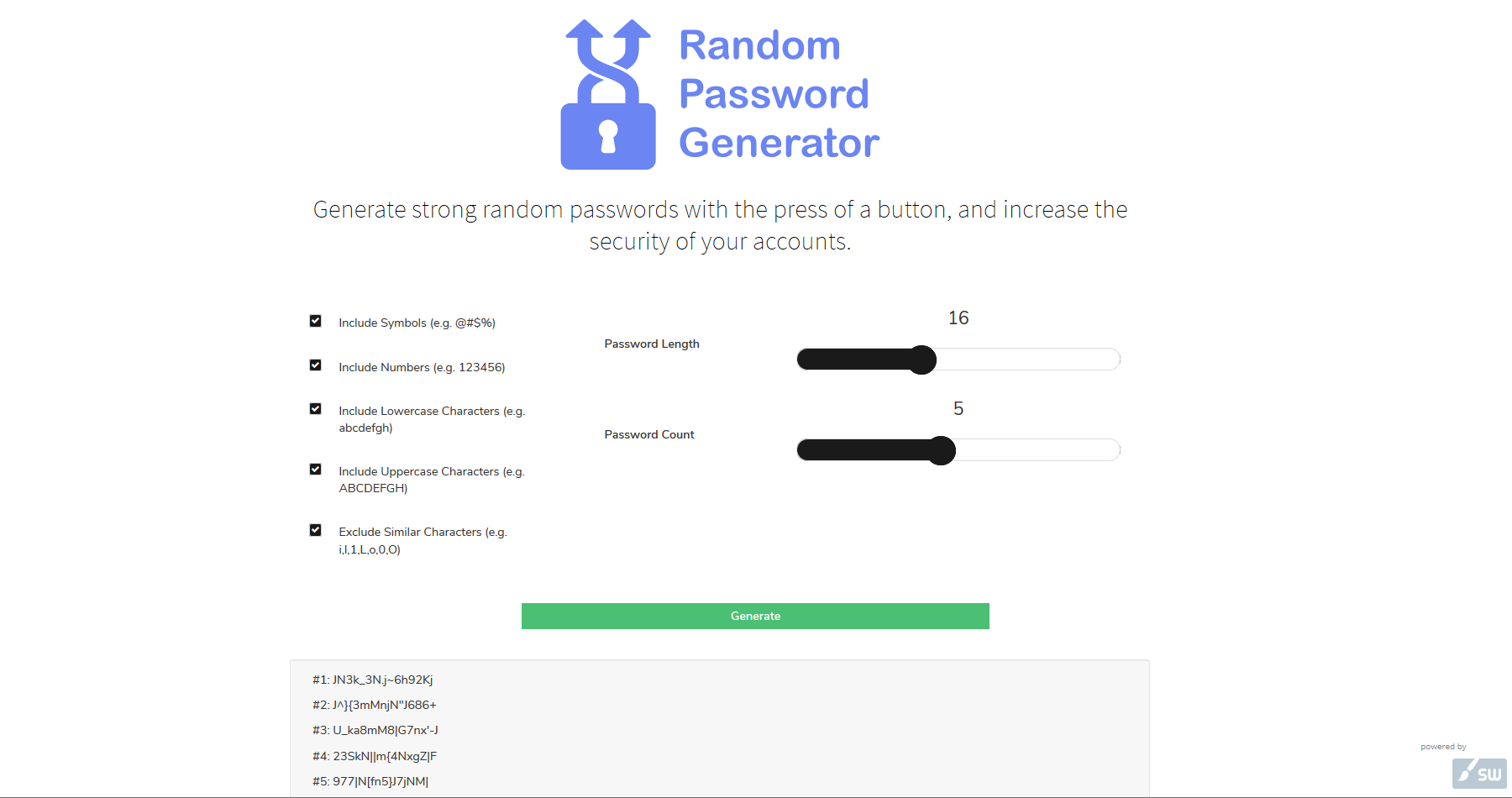 Random Password Generator gallery image