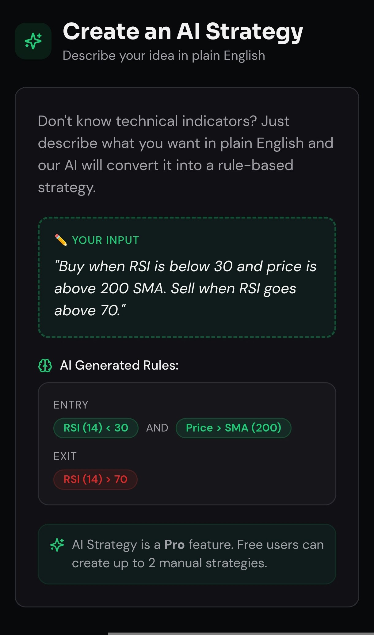 TradeTest - Screenshot 2 showing product features and functionality
