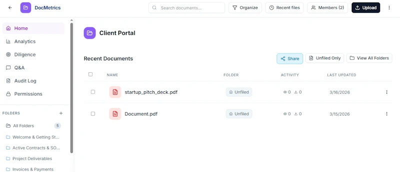 DocMetrics screenshot 2