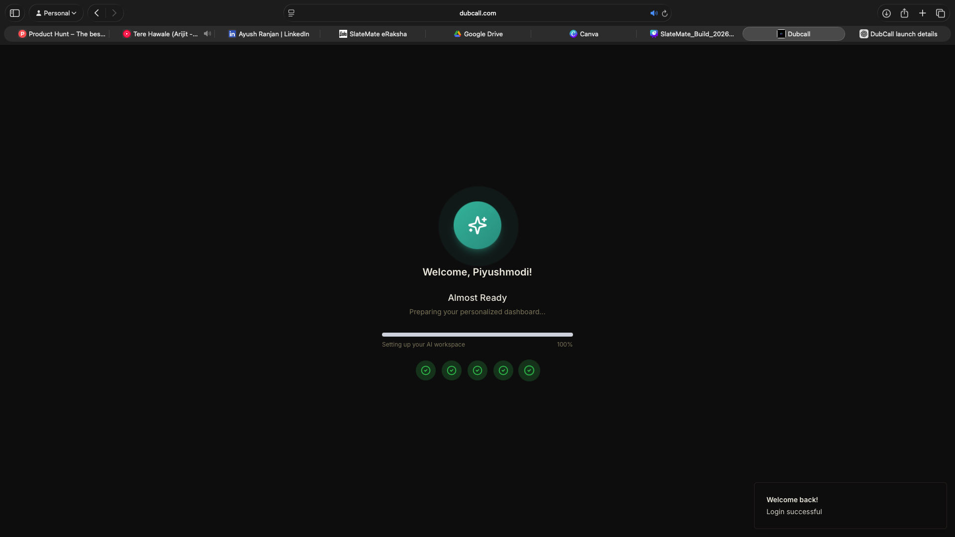 DubCall AI Voice Agents - Main product screenshot demonstrating key features and user interface