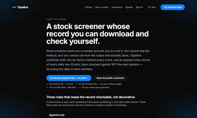 Tapeline screenshot 2
