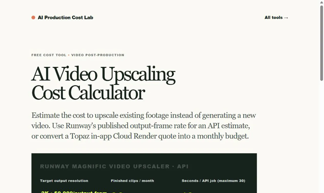 AI Production Cost Lab gallery image