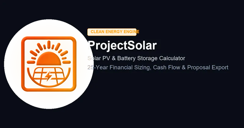 ProjectSolar Solar Calculator screenshot 1